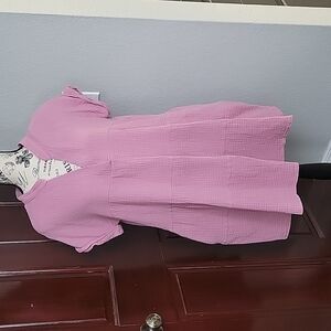 Blush Pink Cotton Dress Size Small